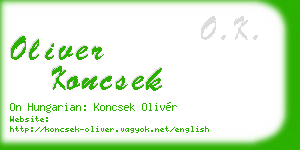 oliver koncsek business card